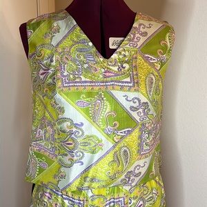 Alex Coleman Vintage matching sleeveless top and culottes set